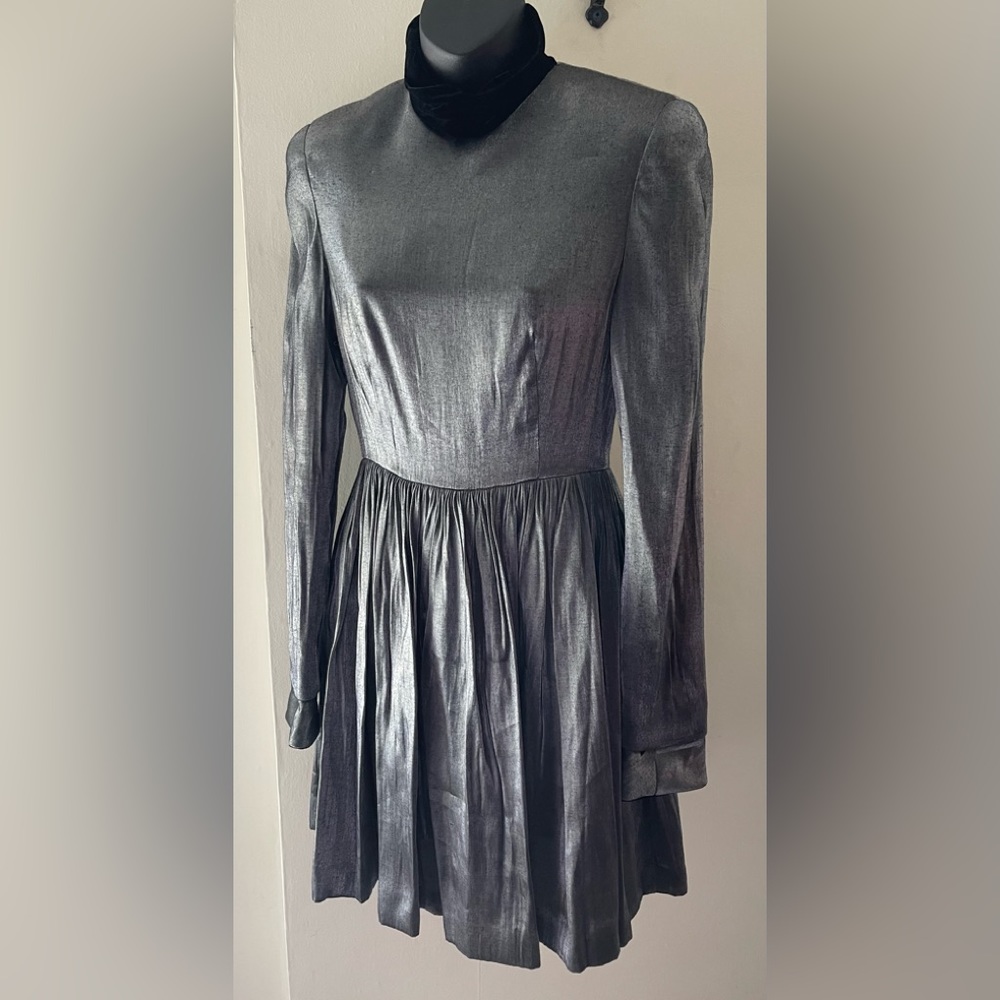 Park-Eun-Sook Boutique Silver Long Sleeve Dress